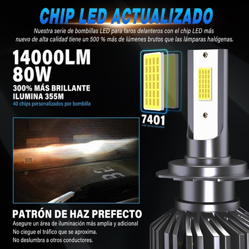 Da1. Kit De Focos Led H7 H7 Luz Alta/baja For Mercedes-benz Foto 6