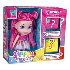 Boneca C/ Acessórios Surpresas - Happy Surprise - Super Toys