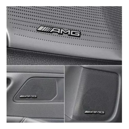 Emblema Amg Mercedes Volante Perilla Bocinas C200 Gla 4pzas Foto 4