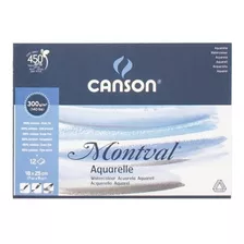 Block Canson Montval 300 Grs Grano Fino 18 X 25 Cm