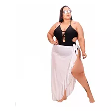 Saia Pareô Plus Size Saidas De Praia Amarrar Envelope Canga