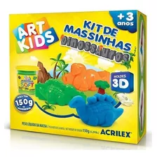 Massinha Kit Art Kids - Acrilex Ref: 40047 - Dinossauros