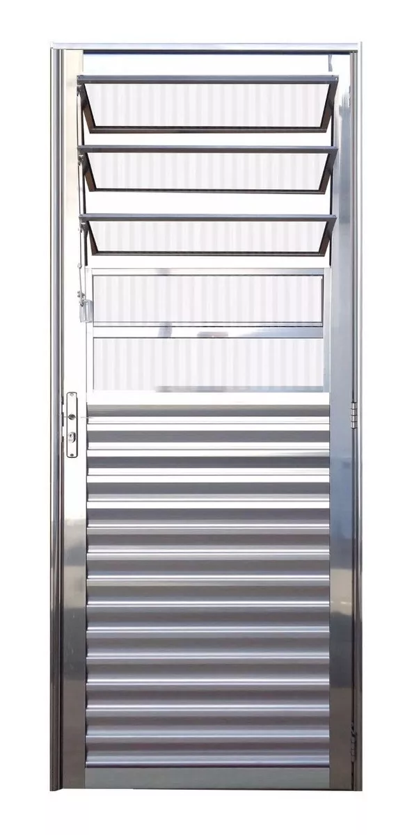 Porta Basculante 210x80 Aluminio Brilhante 5 Anos Garantia