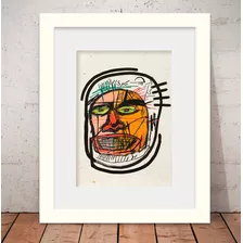 Quadro Decorativo Basquiat 56x46cm Vidro + Paspatur W0256