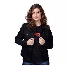 Jaqueta Jeans Reforçada Preta Feminina Yellowstone