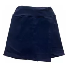 Pollera Con Short Colegial Azul ALG Y Lycra