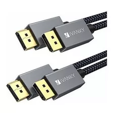 Cable Displayport 1.2 [6.6ft, Paquete De 2], Ivanky 4k Displ