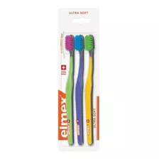 Escova Elmex Ultra Soft Pack 3 Unidades Cores Sortidas