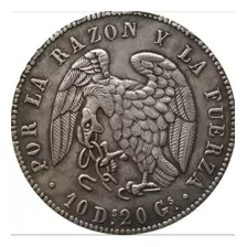 Moneda Conmemorativa 8 Reales Rompiendo Cadenas Chile 1839