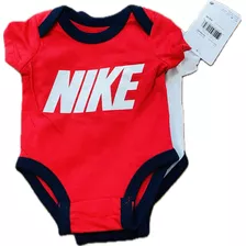 Pacote Com Três Bodys Para Bebê Nike Menino