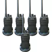 Kit C 5 Rádio Comunicador Homologado Rc3002 20km Segurança