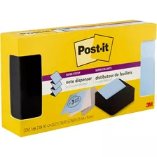 Dispensador De Notas Post-it, Negro Moderno, El Paquete Incl