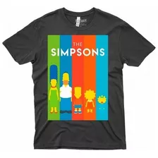 Poleras De Los Simpson 040(familia )de Calidad Y Algodón100%