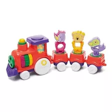 Trem Trenzinho Brinquedo Infantil Zoo Vermelho - Tateti