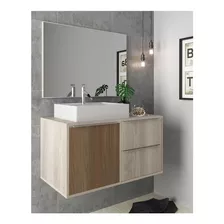 Juego De Baño - Mueble Aereo - Cajones Puerta Bacha Espejo 