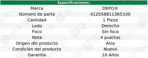 Calavera Der S/foco Para Hyundai Grand I10 15 Al 17 Foto 4