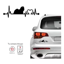 Sticker Para Auto Frecuencia De Perro Varias Razas 