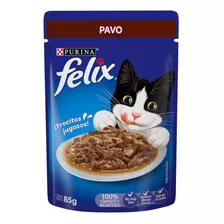 Alimento Felix Sensaciones Para Gato Adulto Sabor Pavo En Sobre De 85g