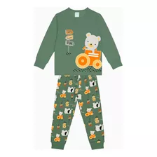 Pijama Kyly Infantil Masculino Moletom Felpado Inverno 1 A 8