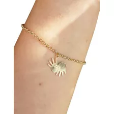 Pulseira Libras Símbolo Da Acessibilidade Mãos Em Movimento.