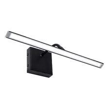 Aplique Pared Cuadros Movil Luz Led Fria 40cm Cuadra Negro Gioluce