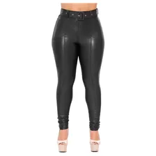 Calça Legging Feminina Cintura Alta Cirre Con Cinto 