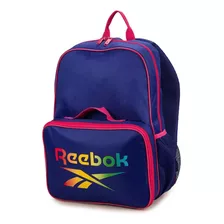 Mochila Reebok Classic Backpack Maleta Letras Arcoíris Espacio Frontal Térmico