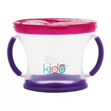 Vaso Niños Kido Keep Atrapa Snack 250ml Rosa Con Violeta