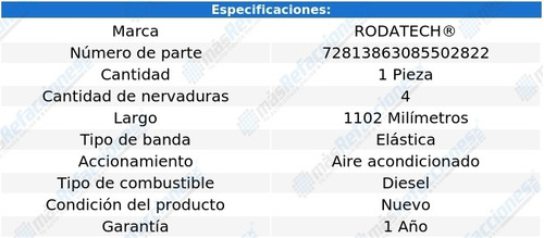 Banda Accesorios Elstica A/a Ducato V6 3.0l 2011 Rodatech Foto 2