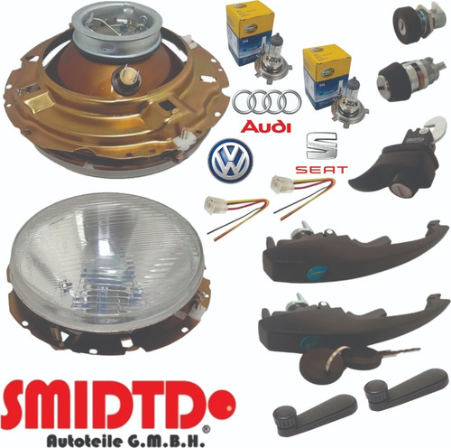 Kit Chapas Manijas C/llave Faros Y Foco Vw Sedan 93-04 1.6 Foto 4