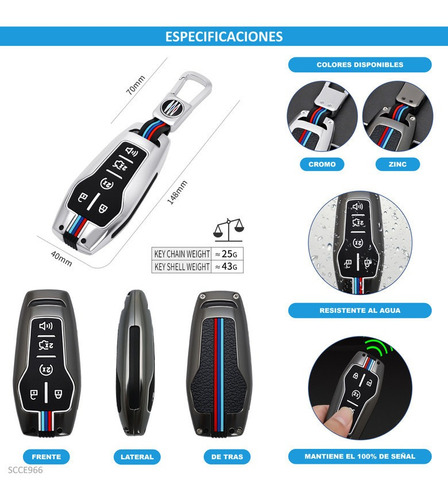 Funda Carcasa Llave Control Lincoln Mkc 2015 Foto 6