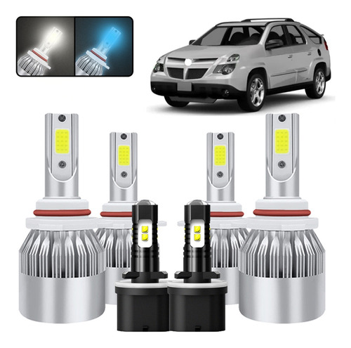 A Kit De Focos Led 9005 9006 880 For Pontiac Aztek 2001-2005