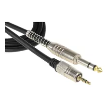 Cabo Audio Auxiliar P2 X P10 Stereo 2 Metros Ouro 24k Prof 