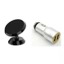 Soporte Magnético Bolita Pro Celular + Cargador 2 Usb C/rapi