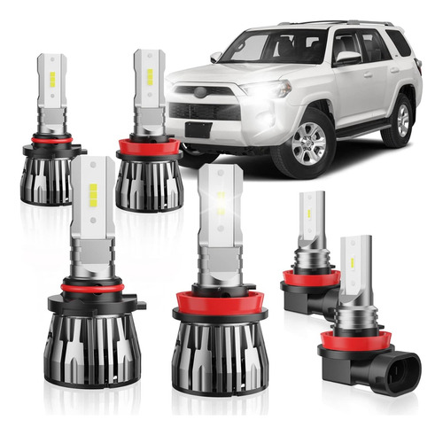 Foto de 3 Pares De Bombillos Led Para Toyoya Fortuner, Prado, Txl 