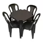 Segunda imagem para pesquisa de jogo de mesa com 4 cadeiras de plastico moderna