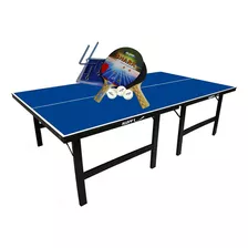 Mesa Ping Pong Cor Preta 1010 Klopf + Kit Completo 5031