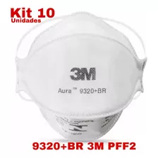 10 Mascara Respirador 9320+br Pff2 N95 3m *kit 10 Unidades* 
