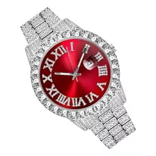 Reloj De Cuarzo Para Hombre, Oro 18k Y Diamante Brillante
