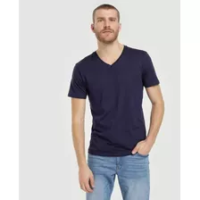 Camisetas Caballero Cuello En V En Colores-algodón 180 Gr.
