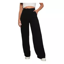 Calça Feminina Pantalona Cintura Alta Cós Largo Duna Moda