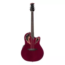 Guitarra Acústica Ovation Celebrity Elite Ce44 Para Diestros Ruby Red Brillante