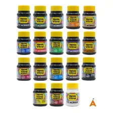 3 X Tinta Aerografo Verniz Vitral Acrilex 37ml