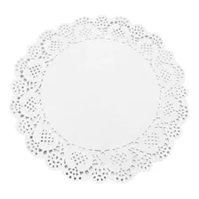 Doilies Papel Rendado Redondo Fundo Bandeja 40 Un 25,5 Cm