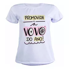 Camiseta Dia Dos Avos Vovo Promovida A Avo Do Ano L1537