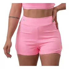 Short Legging Feminino Shorts Academia Fitness Duplo 2 Em 1