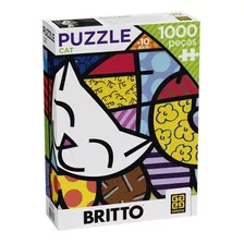 Puzzle 1000 Peças Romero Britto - Cat Grow