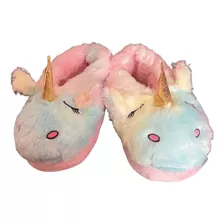 Pantuflas Unicornio Para Tallas 30 Al 38 Aprox 