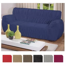 Capa Para Sofa 3 Lugares 21 Elásticos Varias Cores