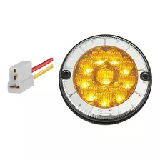 Lanterna 10 Led Amc Ônibus Caminhão 12.5 Cm 12volts Conector